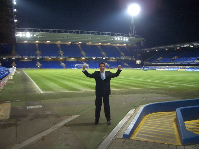 Mr Buxton in jovial mood at Ipswich.